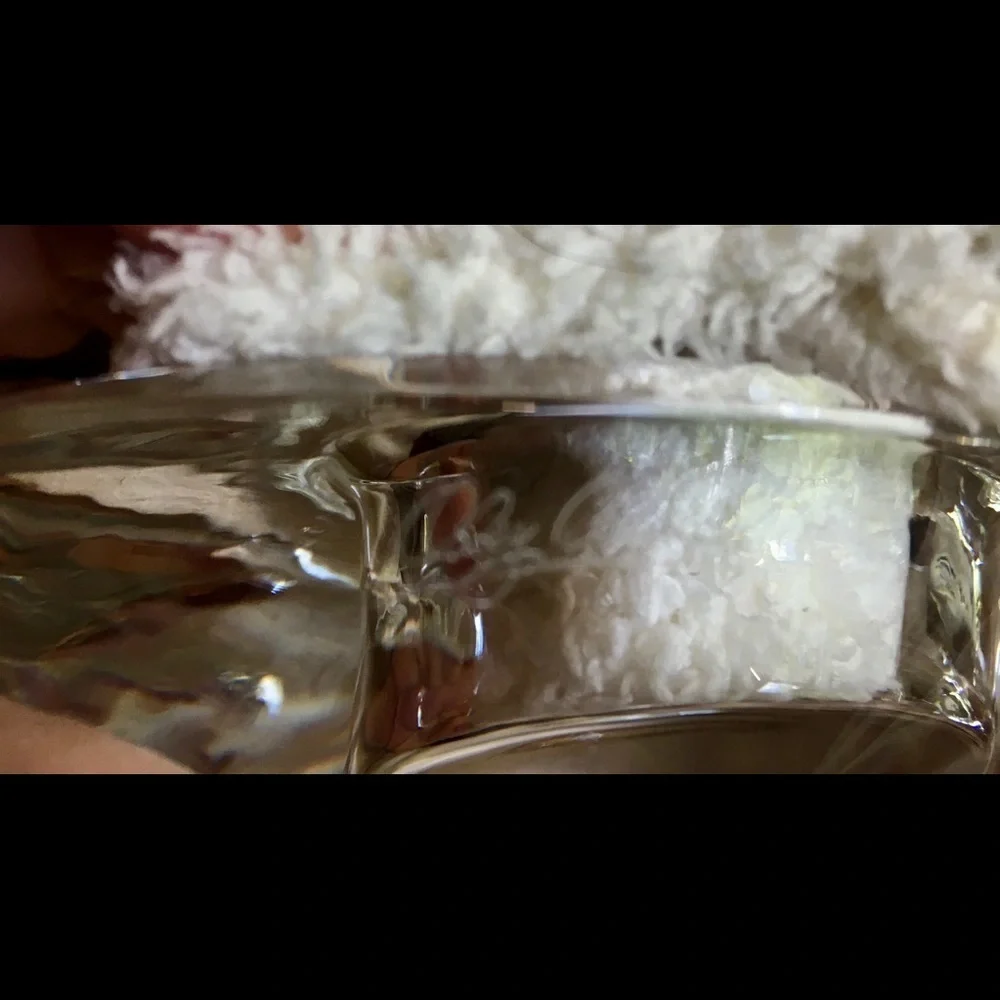Oleg Cassini crystal candle votives Pebble Beach set of 2